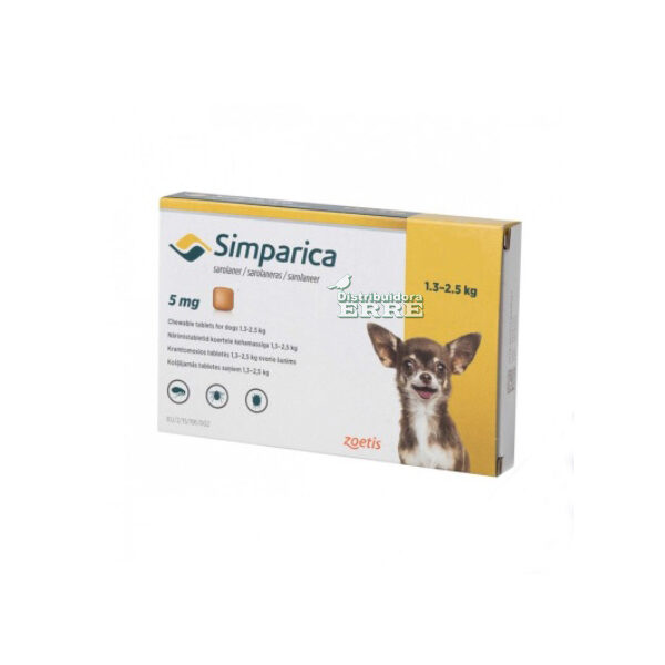Simparica Comp Pulg Garrap   2,5 a 5 k