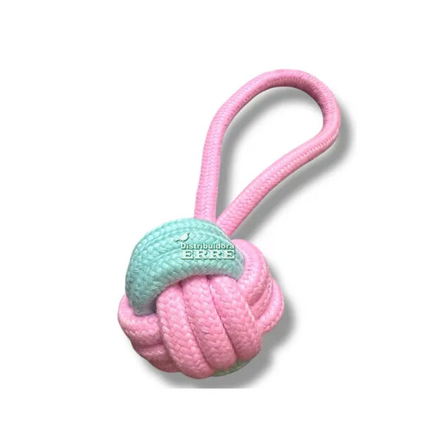 Juguete Soga Pelota Trenzada Asa Corta 18 cm AF24064