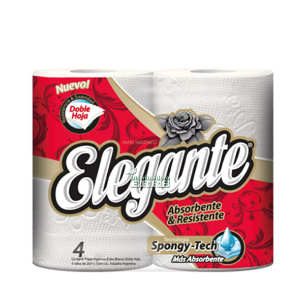 Papel Higiénico Elegante 2 hojas 4x20 mts x 10 p