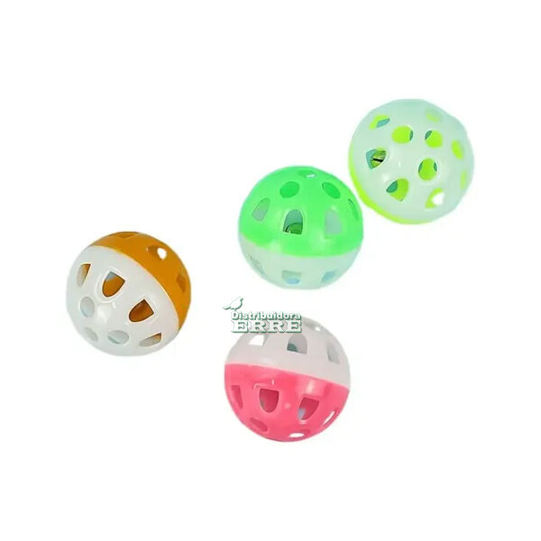 Pelota con cascabel x4  (24777)