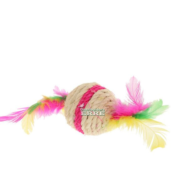 Pelota sisal c/pluma 5 cm (24784)