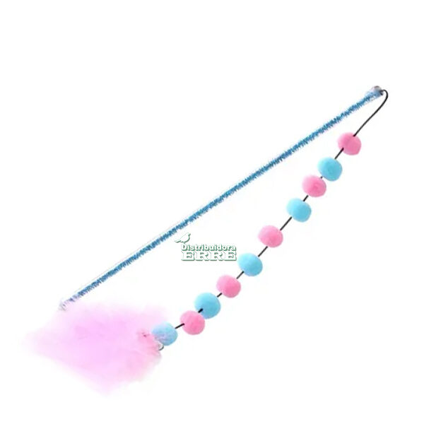 Varita Pompon y pluma c/casc (25834)